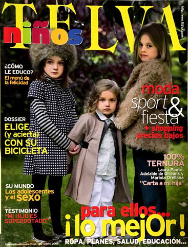 TELVA NINOS Kids Children Bambini Enfant SPANISH Fashion Magazine OCTOBER 2008
