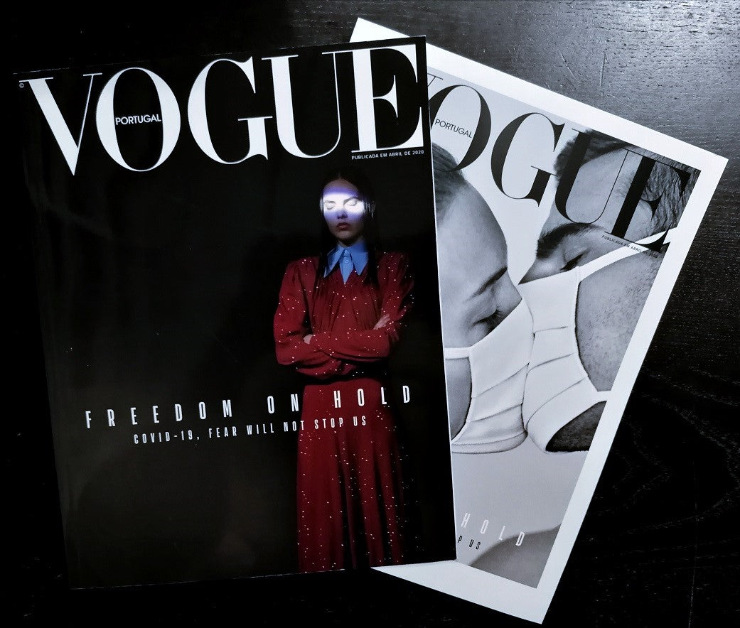 VOGUE Magazine Portugal April 2020 Kiss with Mask cover #1