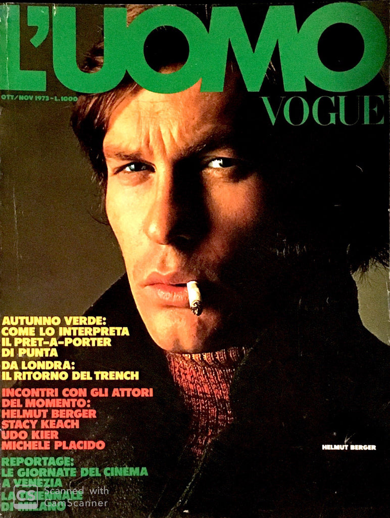 L'UOMO VOGUE Magazine 1973 HELMUT BERGER Oliviero Toscani UDO KIER Michele Placido