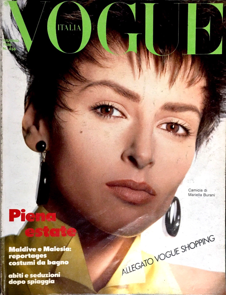 VOGUE Magazine Italia June 1986 NATHALIE GABRIELLI Mary Mize MARIO TES