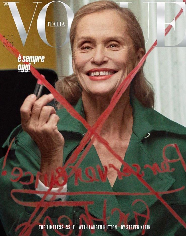 VOGUE Magazine Italia October 2017 LAUREN HUTTON Iman JUERGEN TELLER Suzanne Tarasieve