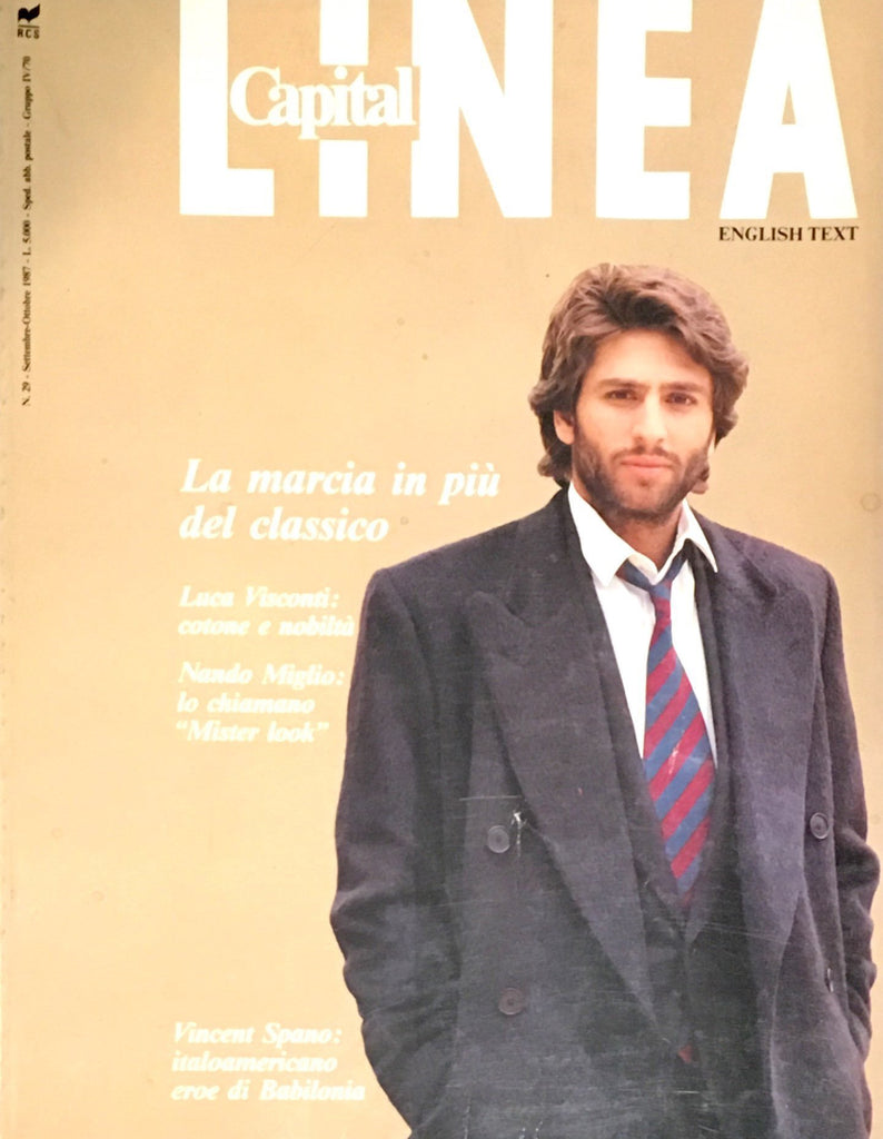 LINEA CAPITAL Man Magazine September 1987 VINCENT SPANO Vito Lattuada PAUL QUALLEY