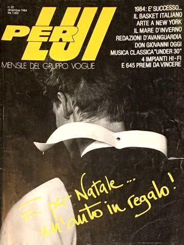 PER LUI Vintage Magazine December 1984 WILLEM DAFOE Vincent Spano DAVID KEITH Paganini
