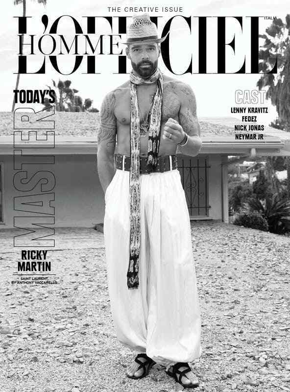 L'OFFICIEL HOMMES ITALIA #24 Magazine S/S 2020 RICKY MARTIN Kravitz NICK JONAS