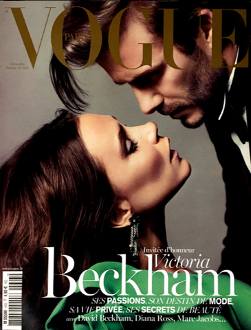 VOGUE Paris Magazine December 2013 VICTORIA & DAVID BECKHAM Edie Campbell ANNA SELEZNEVA