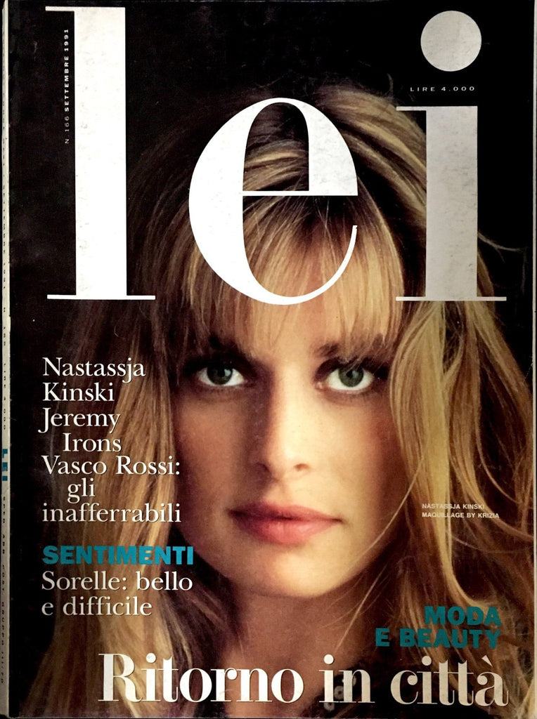 LEI Magazine September 1991 NASTASSJA KINSKI Tereza Maxova CLAUDIA MASON Oliviero Toscani