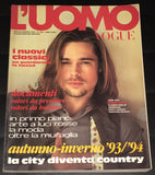 L'UOMO VOGUE Magazine July 1993 BRAD PITT Boy George RAZ DEGAN