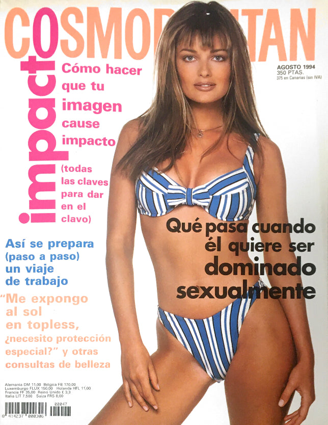 COSMOPOLITAN Spain Espana Magazine August 1994 PAULINA PORIZKOVA