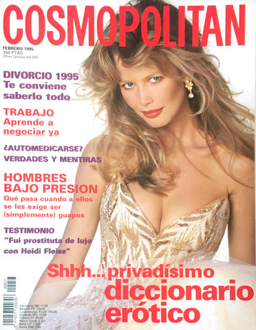 COSMOPOLITAN Spain Espana Magazine February 1995 CLAUDIA SCHIFFER