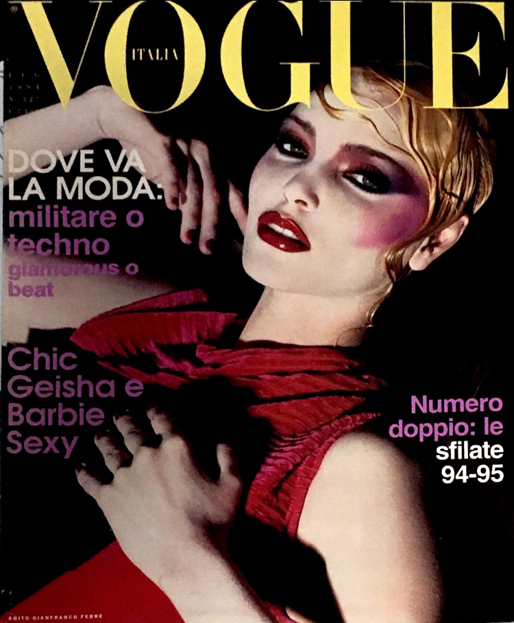 VOGUE Magazine Italia July 1994 Nadja Auermann CLAUDIA SCHIFFER Bridget Hall NAOMI CAMPBELL