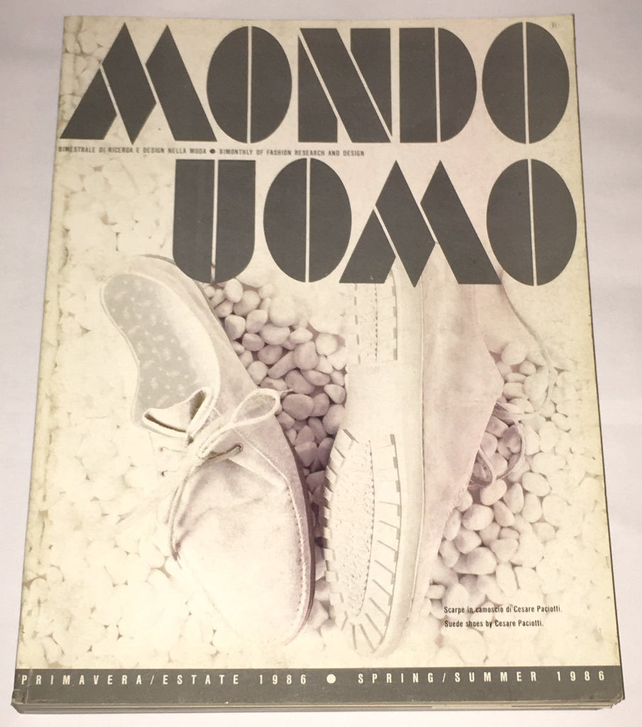 MONDO UOMO Italian Fashion Magazine March 1986 With English text