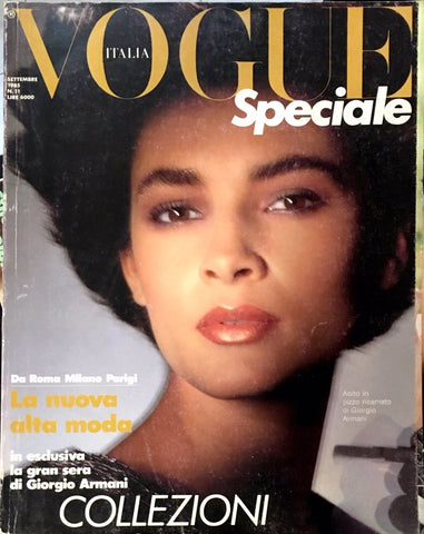 VOGUE Magazine Italia September 1985 DANIELA GHIONE Yasmin Le Bon UMA THURMAN Michelle Eabry