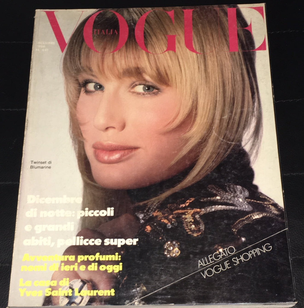 Vogue Italia magazine Decemeber 1986 HUNTER RENO Kristen McMenamy FAMKE JANNSEN