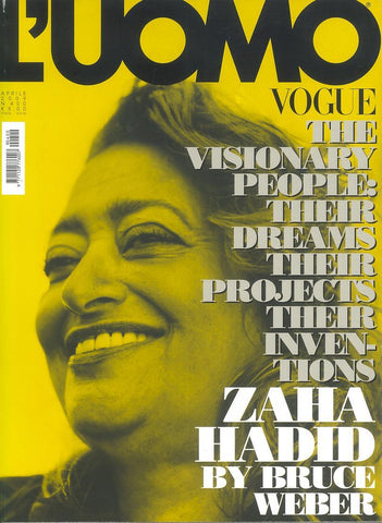 L'UOMO VOGUE Magazine April 2009 ZAHA HADID Bruce Weber RENZO PIANO Lapo Elkann