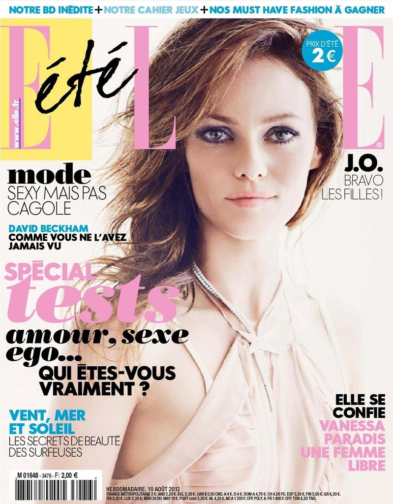 ELLE Magazine France August 2012 VANESSA PARADIS David Beckham