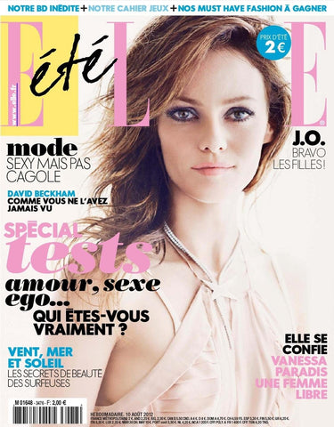 ELLE Magazine France August 2012 VANESSA PARADIS David Beckham