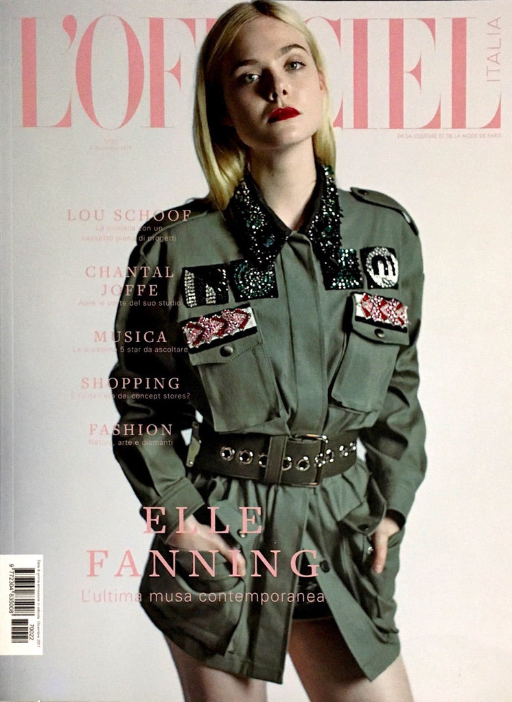 L'OFFICIEL Magazine ITALIA December 2017 ELLE FANNING Lou Schoof PURIENNE