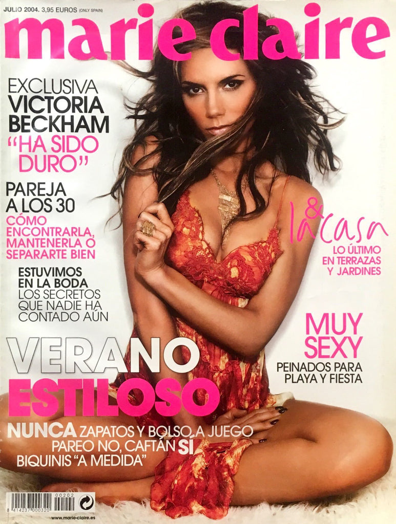 Marie Claire Spain Magazine July 2004 VICTORIA BECKHAM Vanessa Lorenzo FLORENCIA FABIANO