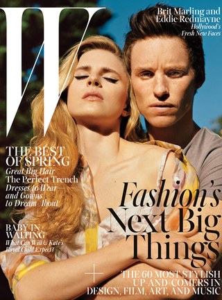 W Magazine April 2013 BRIT MARLING Eddie Redmayne ISELIN STEIRO Cara Delevingne