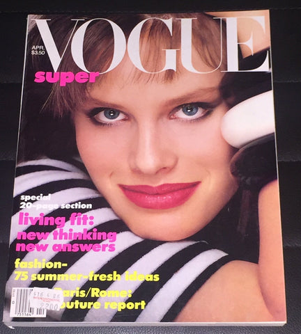 VOGUE US Magazine 1986 MONIKA SCHNARRE Christy Turlington ESTELLE LEFEBURE