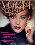 VOGUE Italia Magazine November 1983 Pam Ross GIA CARANGI Paulina Porizkova CAROL ALT Fur Edit