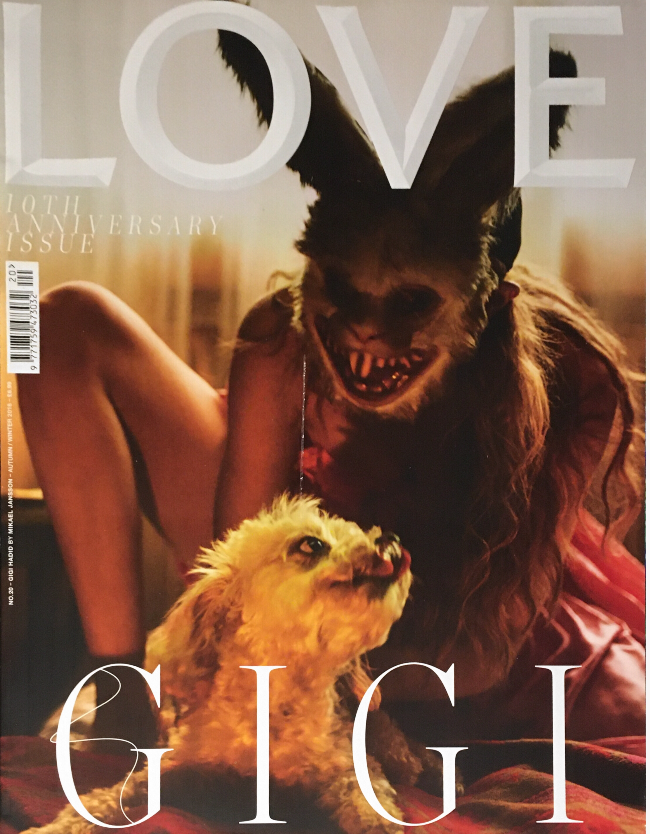 LOVE Magazine #20 Fall 2018 cover GIGI HADID 