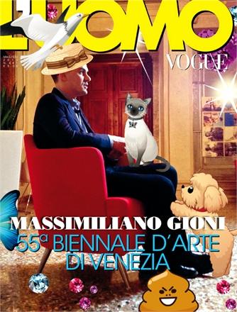 L' UOMO VOGUE Magazine May 2013 MASSIMILIANO GIONI Francesco Vezzoli AI WEIWEI