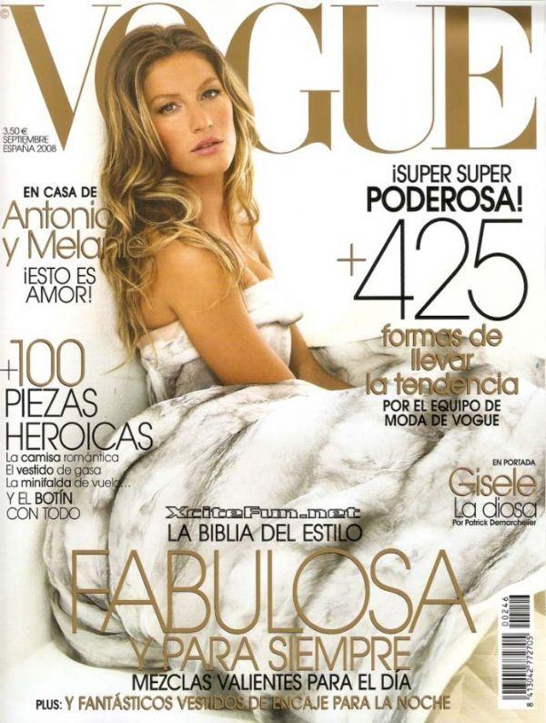 VOGUE Spain Magazine September 2008 GISELE BUNDCHEN Shannan Click LUCA