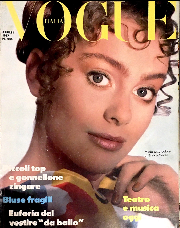 VOGUE Italia Magazine April 1987 Anna Juvander MICHELLE EABRY Tully Jensen JOSE TOLEDO