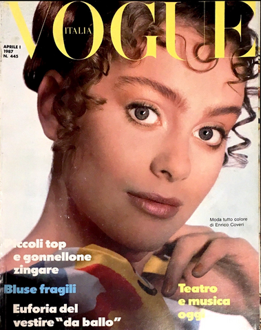 VOGUE Italia Magazine April 1987 Anna Juvander MICHELLE EABRY Tully Jensen JOSE TOLEDO