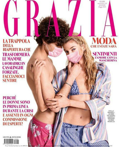 GRAZIA Magazine Italia May 2020 LOVE WITH MASK [Vogue like cover theme] Stella Maxwell