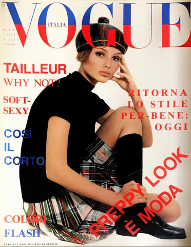 VOGUE Magazine Italia March 1994 BRIDGET HALL Farrah Fawcett LINDA EVANGELISTA
