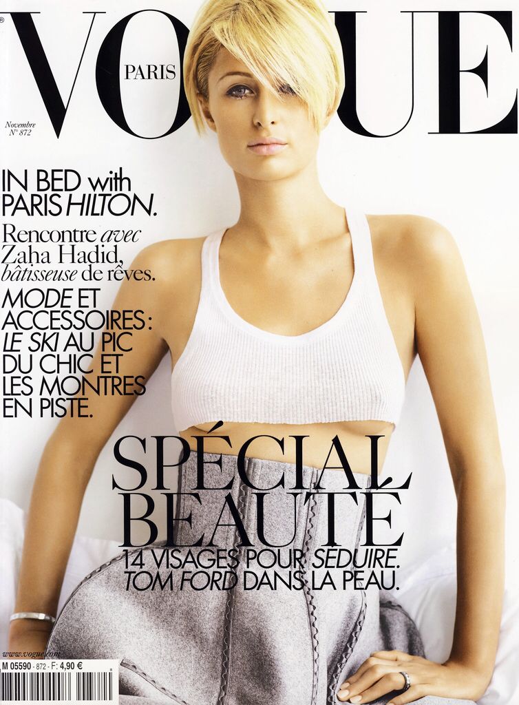VOGUE Paris Magazine November 2006 PARIS HILTON Lara Stone MISSY RAYDER Iselin Steiro