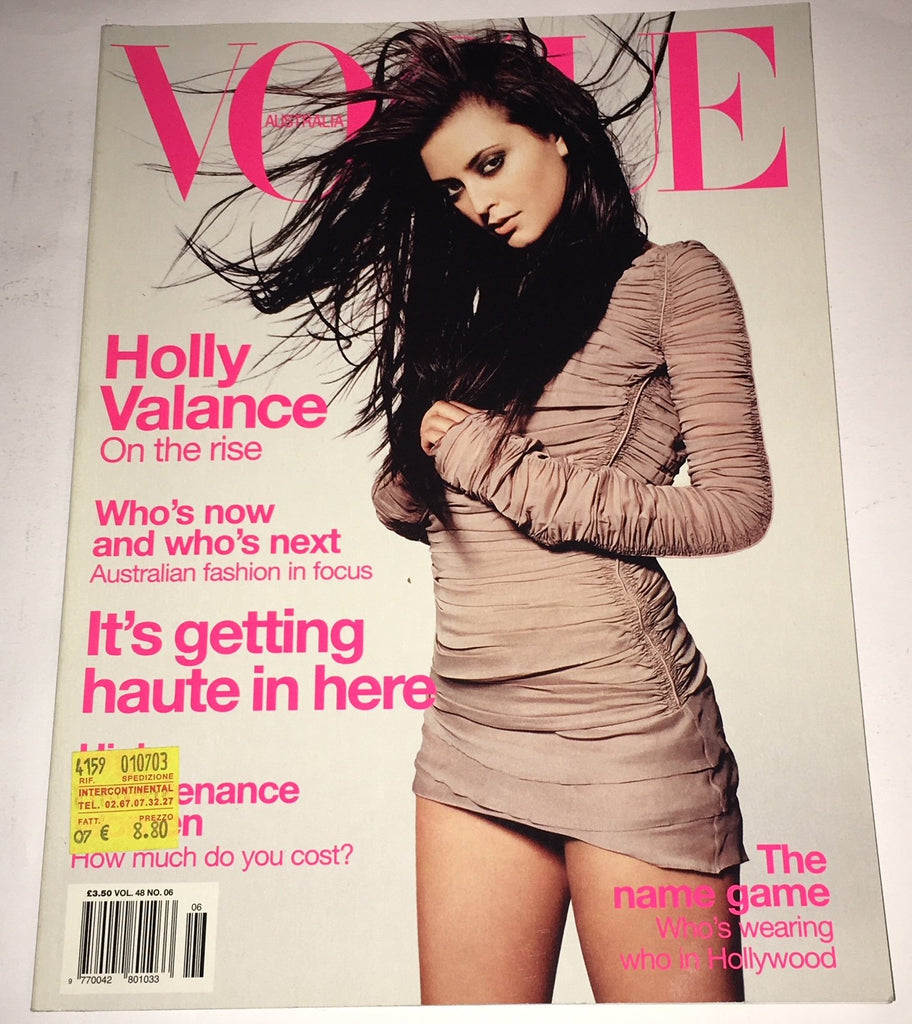 VOGUE Australia Magazine June 2003 HOLLY VALANCE Gisele Bundchen PANIA ROSE
