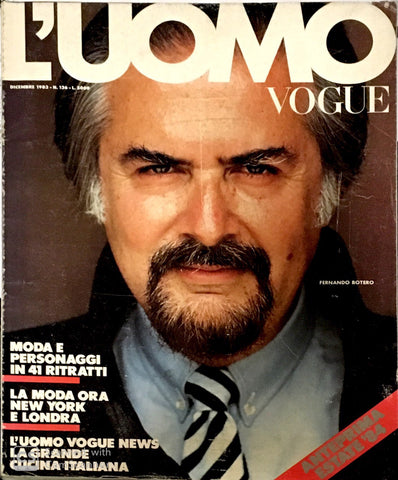 L'UOMO VOGUE Magazine December 1983 FERNANDO BOTERO Oliviero Toscani RICHARD CORMAN