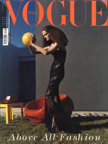 VOGUE Magazine Italia March 2004 LISA CANT Helmut Newton MARIACARLA BOSCONO Karen Elson