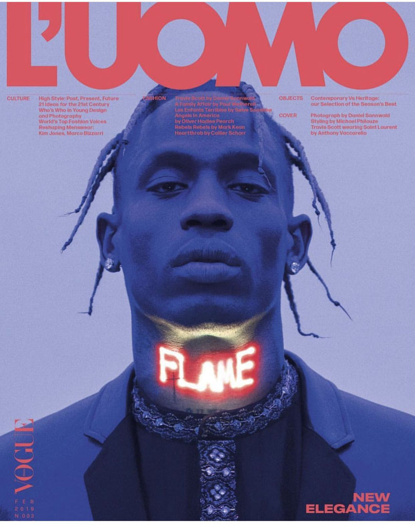 L'UOMO VOGUE Magazine February 2019 TRAVIS SCOTT Malick Bodian KROW KIAN