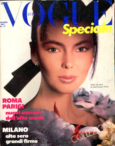 VOGUE Italia Magazine March 1987 BRYNJA SVERRIS Marie Sophie Wilson CELIA FORNER Famke Janssen