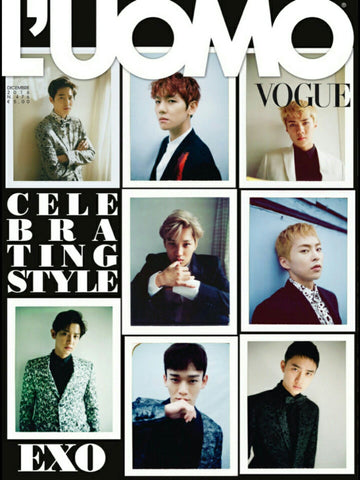 L'UOMO VOGUE Magazine December 2016 EXO Saul Nanni MISHA Staz Lindes JAMES MCAVOY - magazinecult