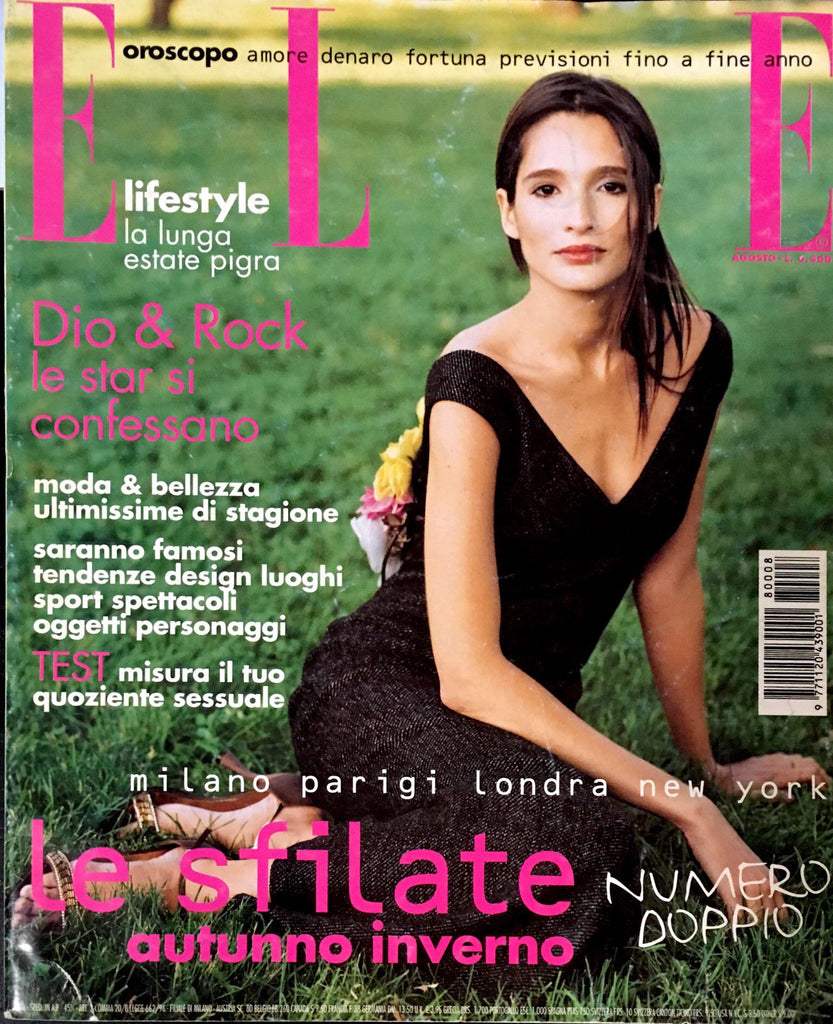 ELLE Magazine Italia August 1998 ASTRID MUNOZ Estella Warren KRISTINA SEMENOVSKAIA