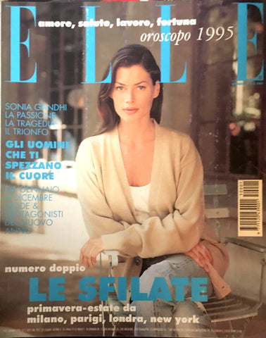 ELLE Italia Magazine January 1995 CARRE OTIS Rebecca Romijn Stamos PATRICIA VELASQUEZ - magazinecult
