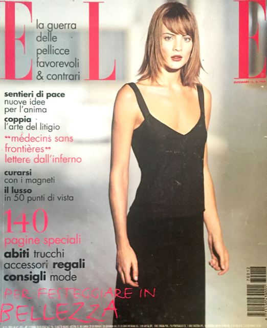 ELLE Italia Magazine December 1997 MICHELLE BEHENNAH Mini Anden STEPHANIE SEYMOUR - magazinecult