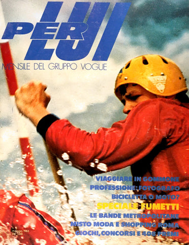 PER LUI Magazine May 1983 DANILO FRONTINI Gilles Tapie Vintage Fashion