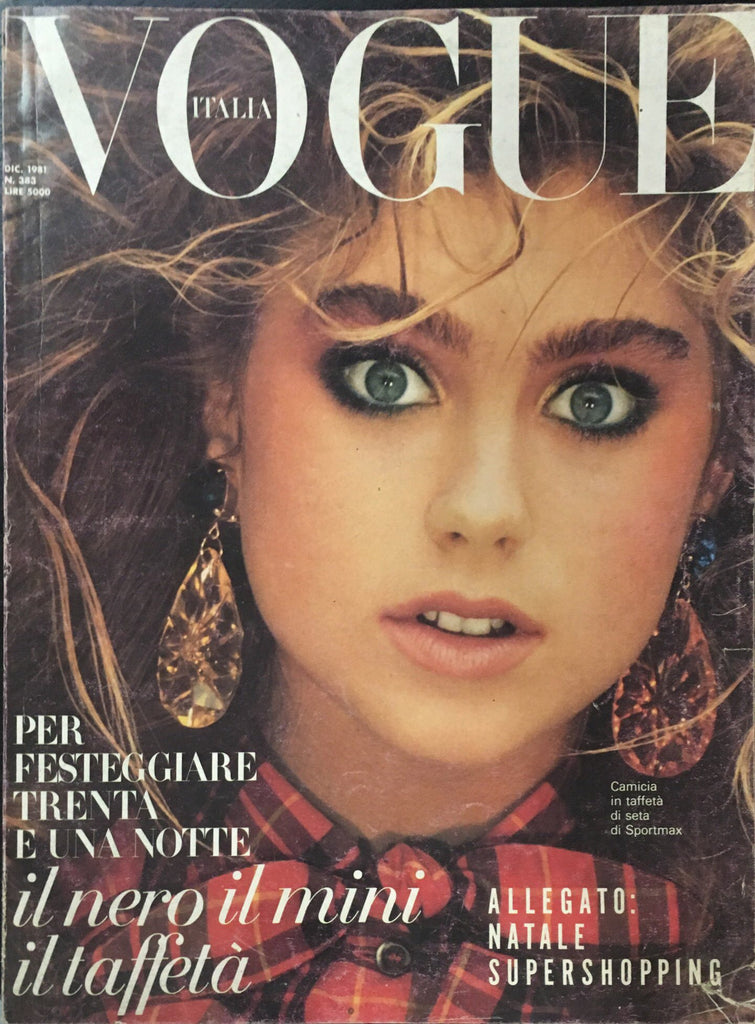 VOGUE Italia Magazine December 1981 KATHY IRELAND Helmut Newton ISABELLA ROSSELLINI Weber