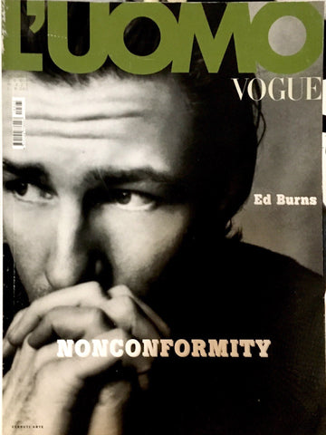 L'UOMO Vogue Magazine November 2001 ED BURNS Paolo Roversi TYSON BALLOU