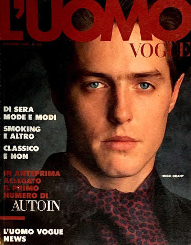 L'UOMO VOGUE Magazine December 1987 HUGH GRANT Robert Erdman GIAMPAOLO BARBIERI