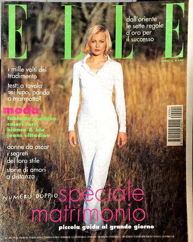 ELLE Magazine Italia April 1996 Magazine NADIA VASSILEVA Rie Rasmussen NIKI TAYLOR