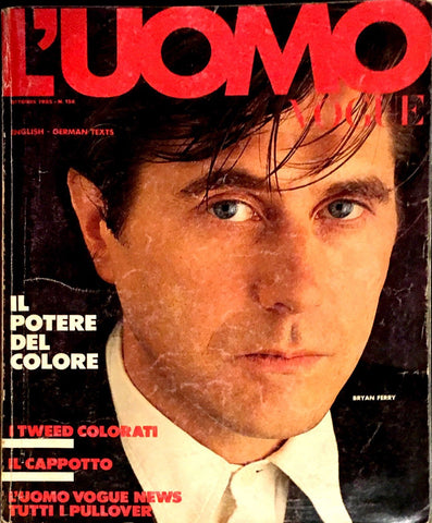 L'UOMO VOGUE Magazine Vintage October 1985 BRYAN FERRY Aldo Fallai