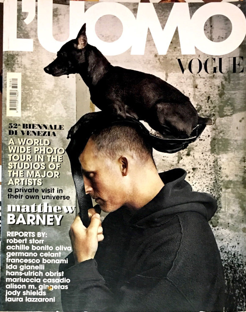 L'UOMO VOGUE Magazine July 2007 MATTHEW BARNEY Jeff Koons FRANCESCO VEZZOLI Damien Hirst