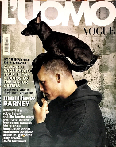 L'UOMO VOGUE Magazine July 2007 MATTHEW BARNEY Jeff Koons FRANCESCO VEZZOLI Damien Hirst